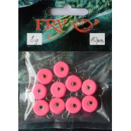 Вантаж вухатий для риболовлі, таблетка (ексцентрик) колір Silvereyes Pink, 10шт в уп., вага 8г